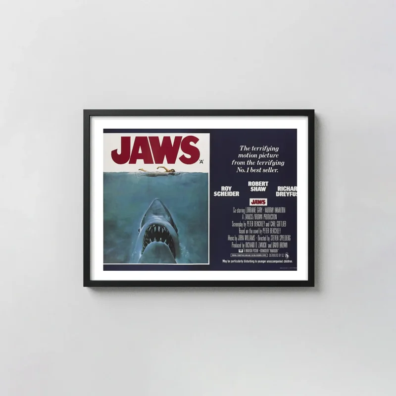 Jaws | Classic Horror Movie Poster | Iconic Shark Attack Art Print