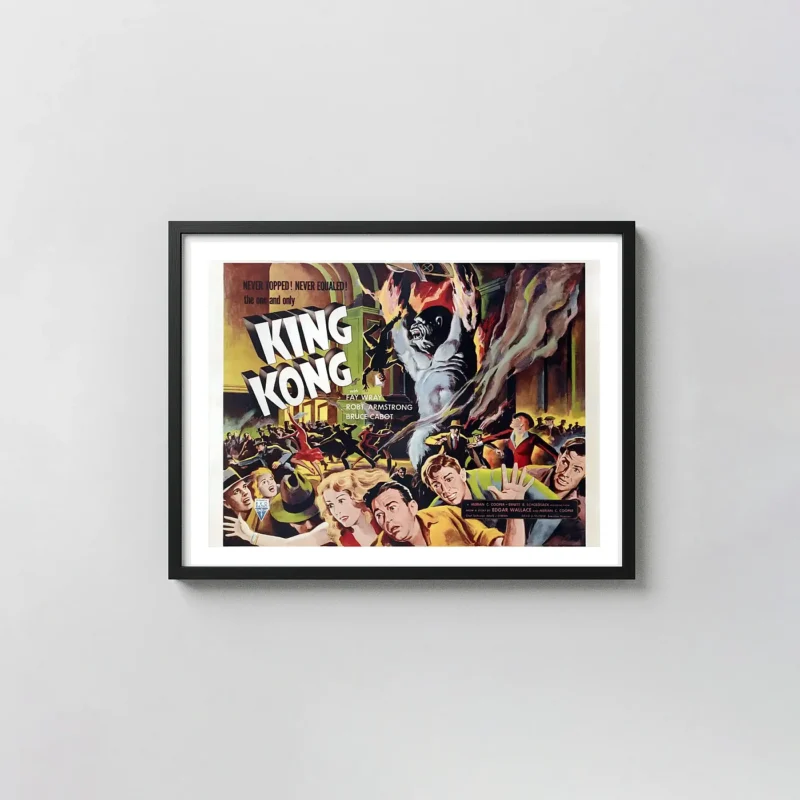 King Kong | Movie Poster | 1956 Rerelease Vintage Wall Art Print