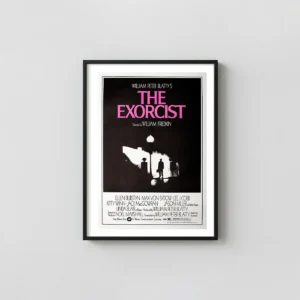 The Exorcist | Movie Poster | Iconic Father Merrin Silhouette Art Horror Movies Posters xe2x80x93 Portrait Frame Wall Art Mockup | MerchFuse