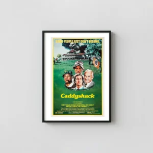 Caddyshack | Movie Poster | Classic 1980 Golf Comedy Movie Posters xe2x80x93 Portrait Frame Wall Art Mockup | MerchFuse