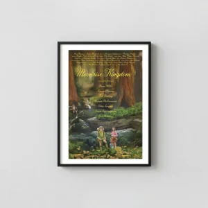 Moonrise Kingdom | Movie Poster | Wes Anderson Vintage Movie Posters xe2x80x93 Portrait Frame Wall Art Mockup | MerchFuse