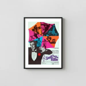 Singin' in the Rain | Movie Poster | 1966 Pop Art Musical Movie Posters xe2x80x93 Portrait Frame Wall Art Mockup | MerchFuse