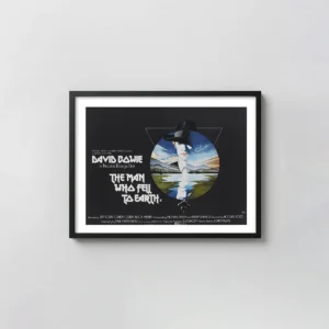 The Man Who Fell to Earth | Movie Poster | David Bowie 1976 Sci-Fi Movie Posters xe2x80x93 Landscape Frame Wall Art Mockup | MerchFuse