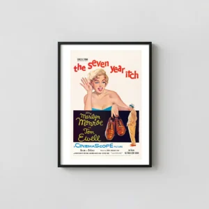 The Seven Year Itch | Movie Poster | Classic Marilyn Monroe Movie Posters xe2x80x93 Portrait Frame Wall Art Mockup | MerchFuse