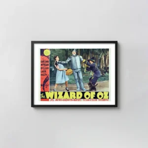 The Wizard of Oz | Movie Poster | Dorothy & Tin Man Vintage Movie Posters xe2x80x93 Landscape Frame Wall Art Mockup | MerchFuse