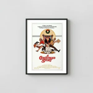 A Christmas Story | Classic Movie Poster | Ralphie Bunny Suit & Leg Lamp Art Movie Posters xe2x80x93 Portrait Frame Wall Art Mockup | MerchFuse