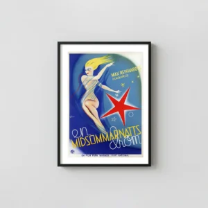 A Midsummer Night's Dream 1935 | Movie Poster | Vintage Art Deco Fairy Movie Posters xe2x80x93 Portrait Frame Wall Art Mockup | MerchFuse