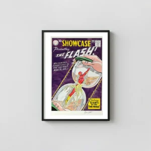 The Flash Comic Poster | DC Showcase #4 Vintage Cover Movie Posters xe2x80x93 Portrait Frame Wall Art Mockup | MerchFuse