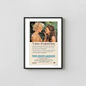 The Blue Lagoon | Movie Poster | 80s Tropical Romance Wall Movie Posters xe2x80x93 Portrait Frame Wall Art Mockup | MerchFuse