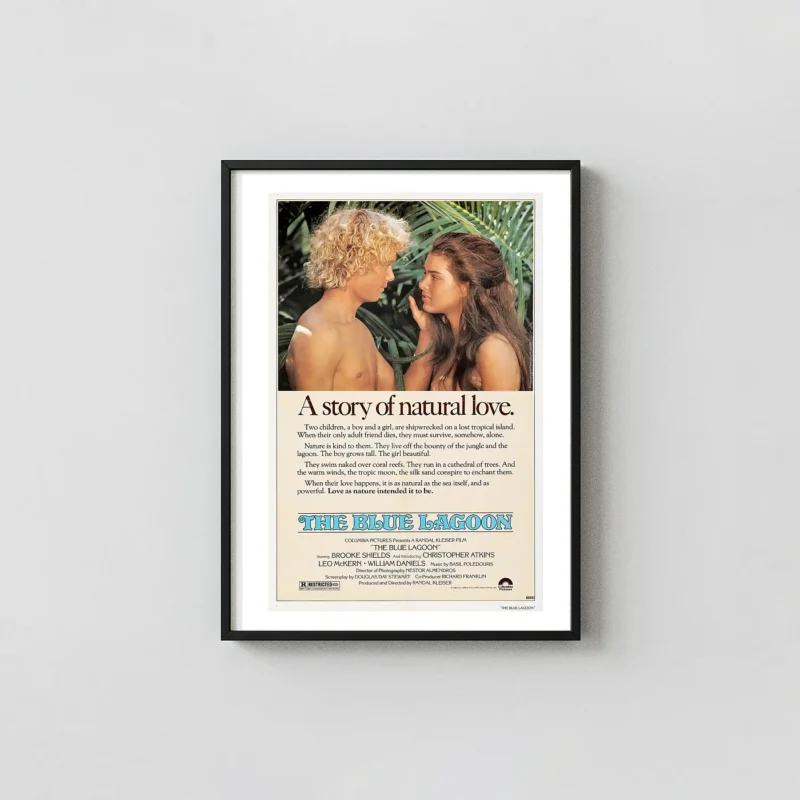 The Blue Lagoon | Movie Poster | 80s Tropical Romance Wall Art Print