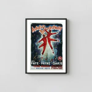 Addio Broadway (1941) | Vintage Italian Movie Poster | Retro Musical Art Movie Posters xe2x80x93 Portrait Frame Wall Art Mockup | MerchFuse
