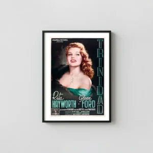 Affair in Trinidad | Movie Poster | Vintage Rita Hayworth Glamour Movie Posters xe2x80x93 Portrait Frame Wall Art Mockup | MerchFuse