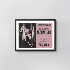 Alphaville | Movie Poster | Anna Karina Sci-Fi Minimalist Film Art Minimalist Movie Poster xe2x80x93 Landscape Frame Wall Art Mockup | MerchFuse