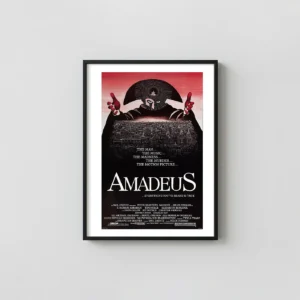 Amadeus | Movie Poster | Iconic Original 1984 Artwork Movie Posters xe2x80x93 Portrait Frame Wall Art Mockup | MerchFuse