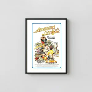 American Graffiti | Classic Movie Poster | Mel's Drive-In Retro Movie Posters xe2x80x93 Portrait Frame Wall Art Mockup | MerchFuse