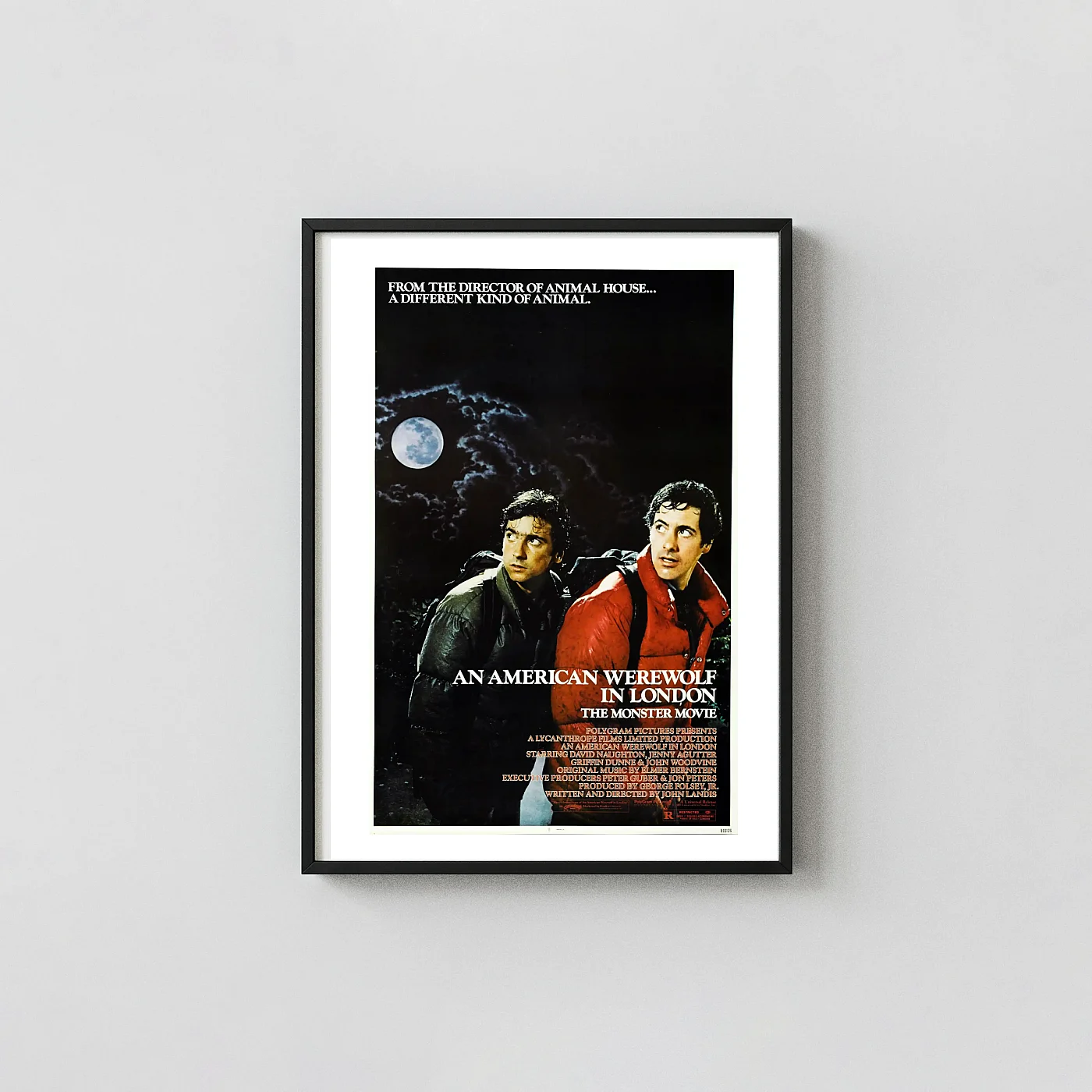 An American Werewolf in London Movie Poster Iconic Full Moon - movie poster wall art print