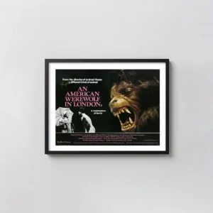 An American Werewolf in London | Horror Movie Poster | Iconic Werewolf Transformation Art Horror Movies Posters xe2x80x93 Landscape Frame Wall Art Mockup | MerchFuse