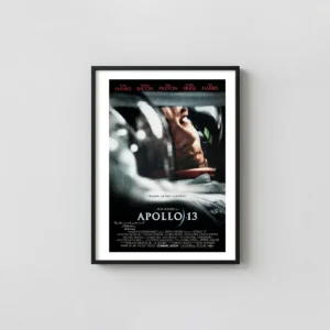Apollo 13 | Movie Poster | Houston We Have A Problem Quote Art Movie Posters xe2x80x93 Portrait Frame Wall Art Mockup | MerchFuse
