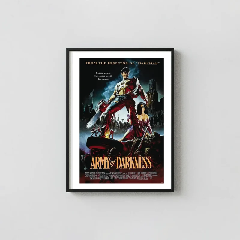 Army of Darkness | Movie Poster | Iconic Ash Chainsaw Hand Art