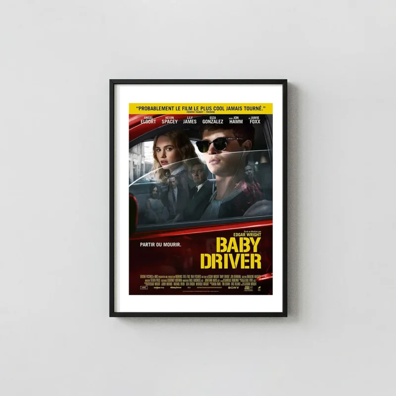 Baby Driver | Movie Poster | Ansel Elgort & Lily James Wall Art Print
