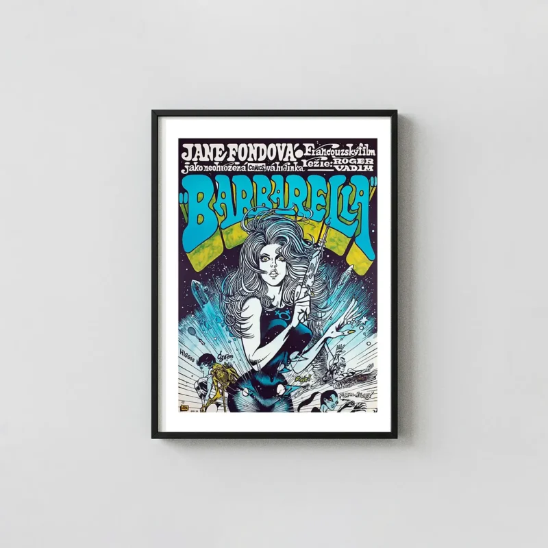 Barbarella | Movie Poster | Vintage Czech Sci-Fi Comic Art Print