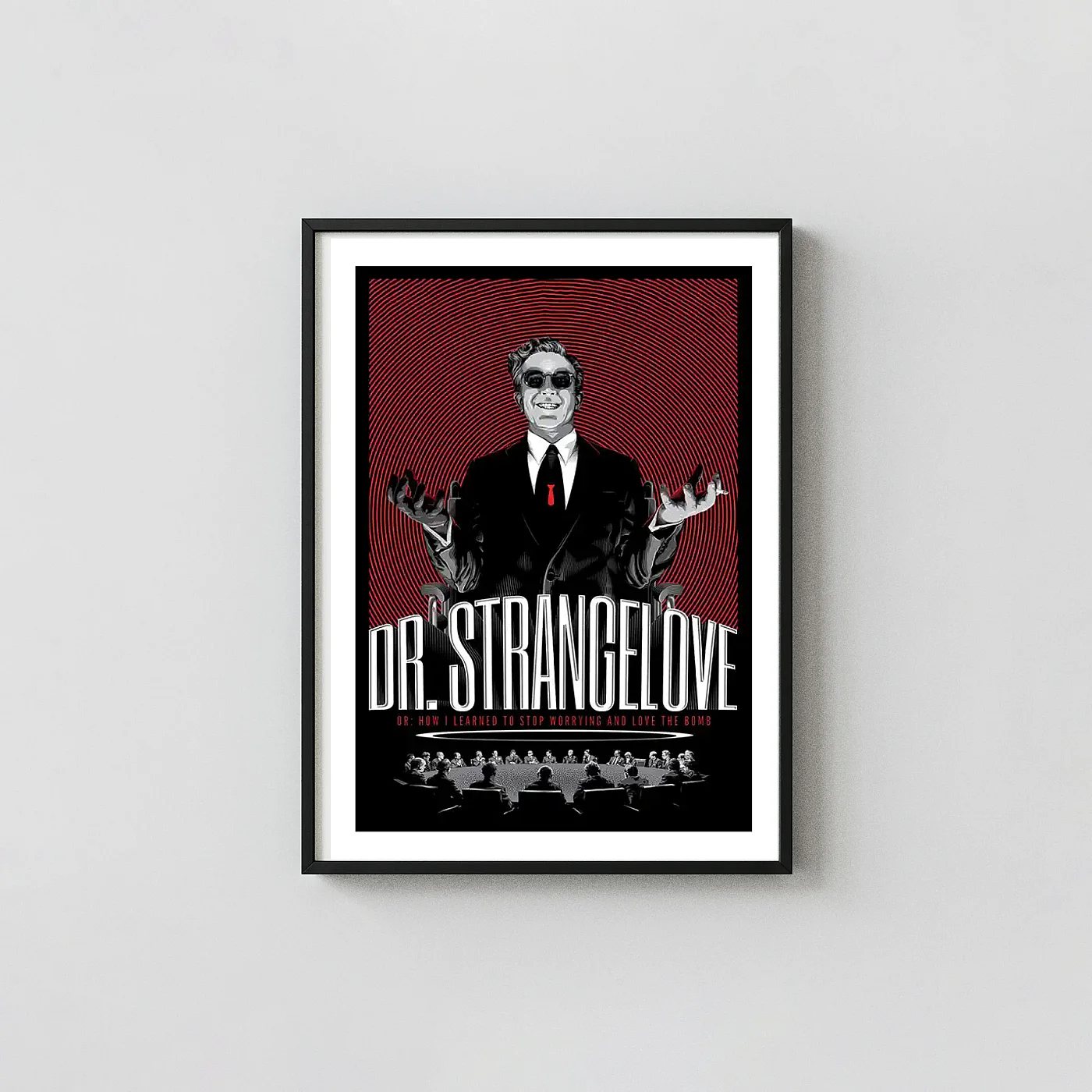 Dr. Strangelove | Movie Poster | Peter Sellers Minimalist Minimalist Movie Poster xe2x80x93 Portrait Frame Wall Art Mockup | MerchFuse