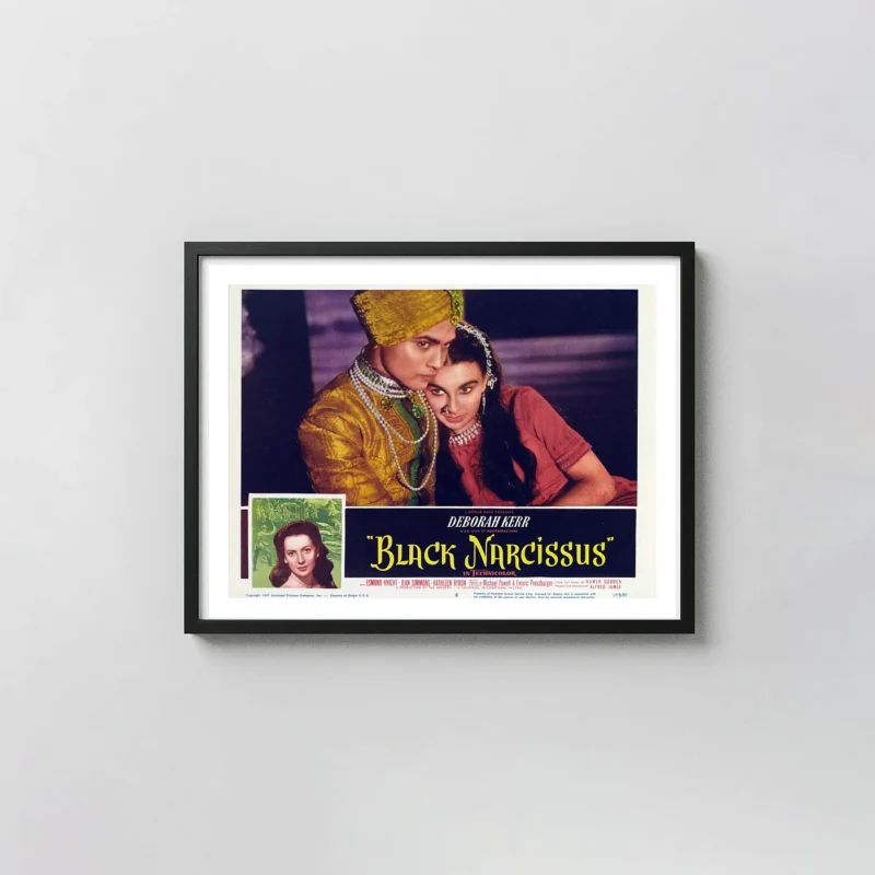 Black Narcissus | Classic Movie Poster | 1947 Vintage Film Wall Horror Movies Posters xe2x80x93 Landscape Frame Wall Art Mockup | MerchFuse