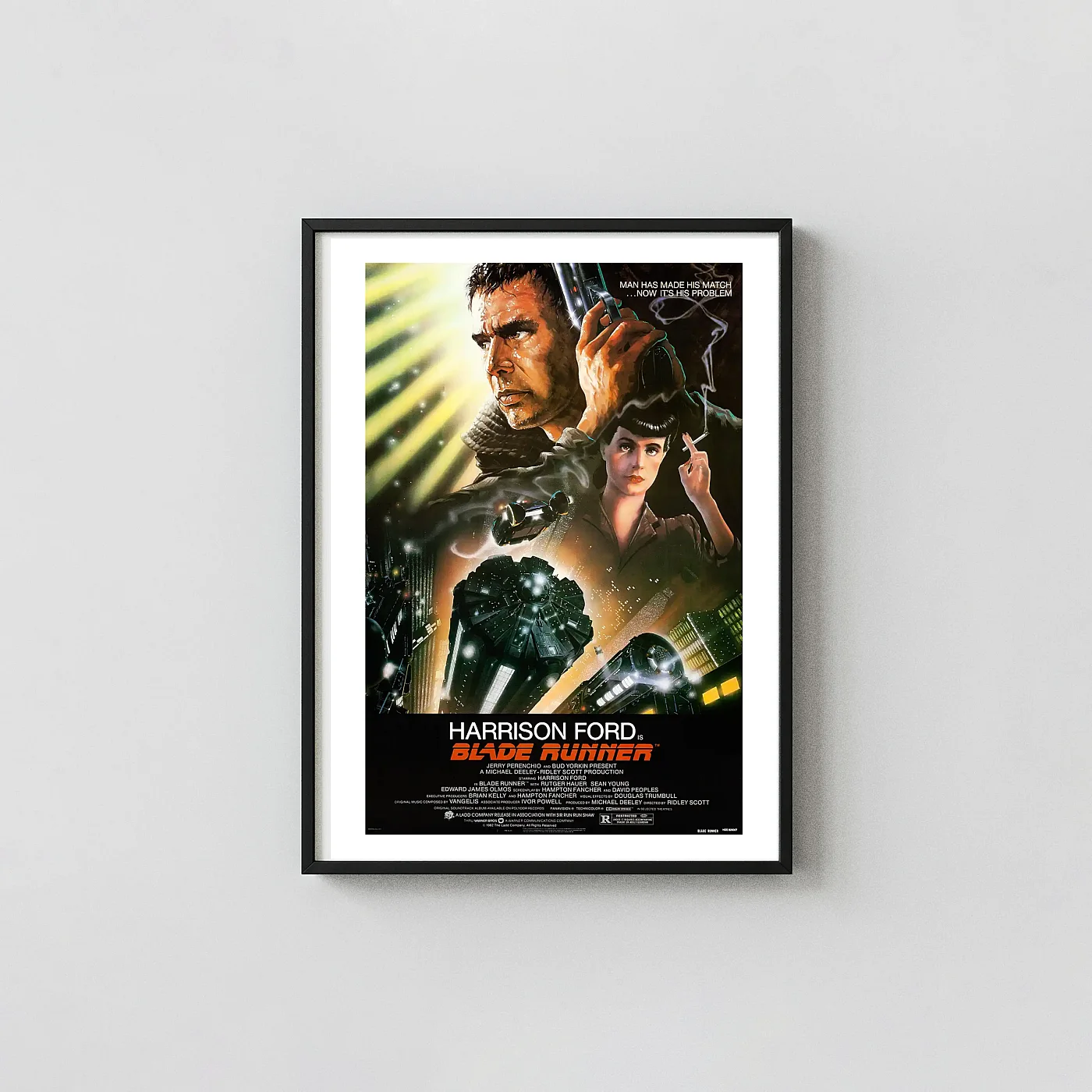 Blade Runner | Movie Poster | Original 1982 Sci-Fi Film Blade Runner Movie Posters xe2x80x93 Portrait Frame Wall Art Mockup | MerchFuse