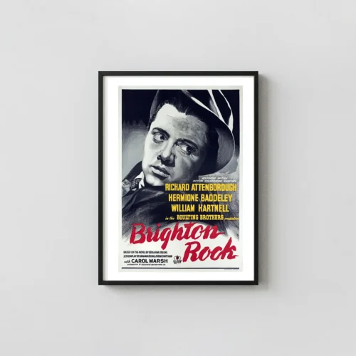 Brighton Rock (1947) | Film Noir Movie Poster | Vintage Richard Attenborough Art