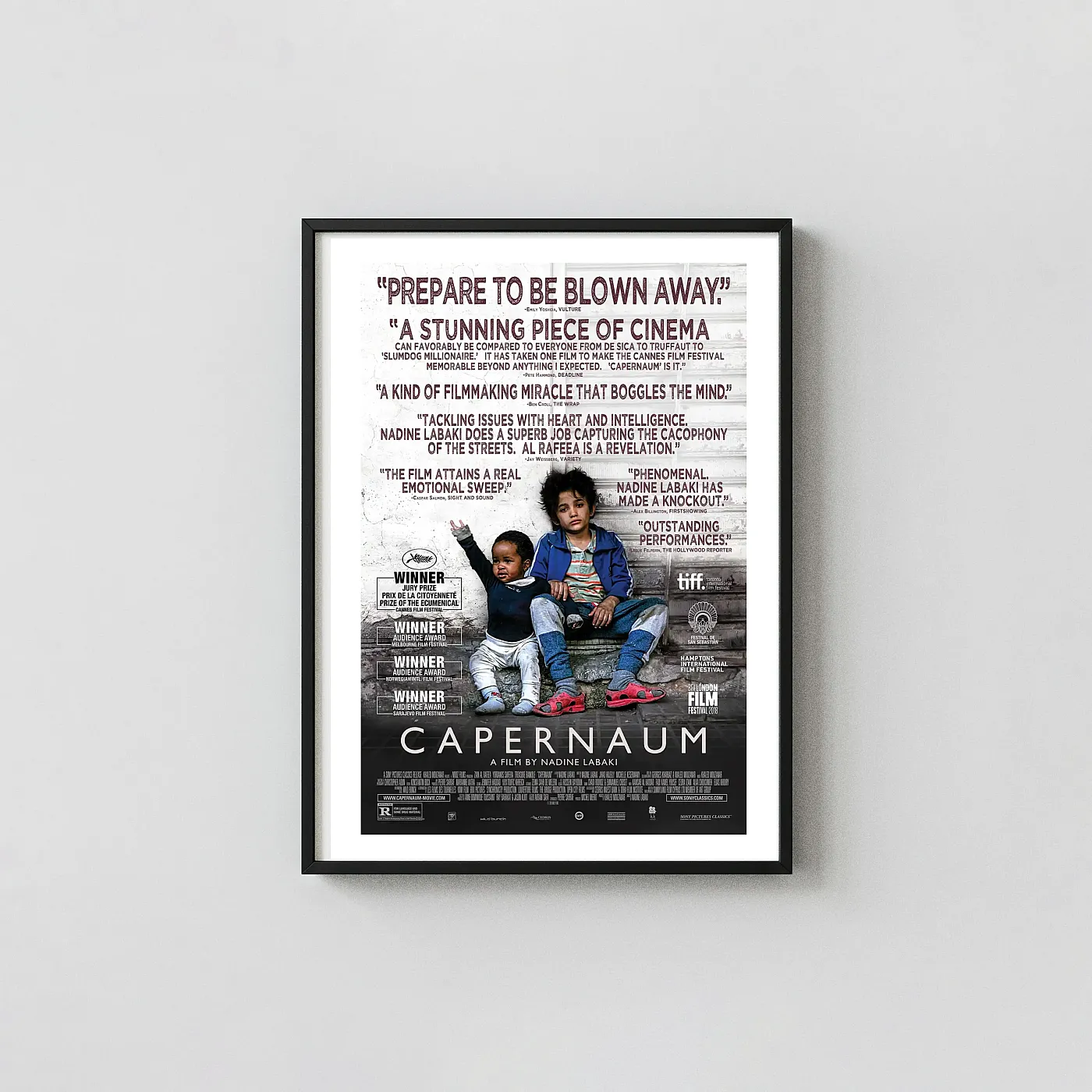 Capernaum | Movie Poster | Official Theatrical Release Art Print Capernaum | Movie Poster | Official Theatrical Release Movie Posters Xe2X80X93 Portrait Frame Wall Art Mockup | Merchfuse
