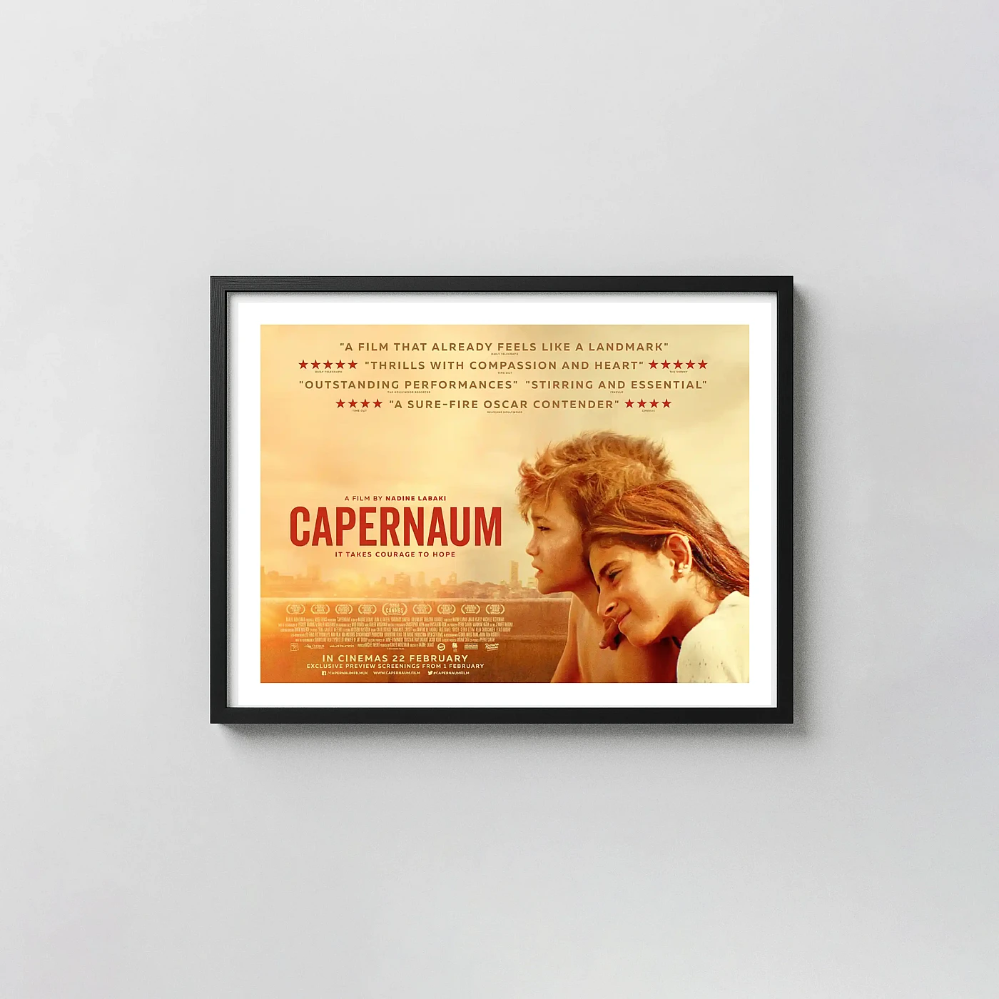 Capernaum | Movie Poster | Zain &Amp; Rahil Character Wall Art Print Capernaum | Movie Poster | Zain &Amp; Rahil Character Wall Movie Posters Xe2X80X93 Landscape Frame Wall Art Mockup | Merchfuse