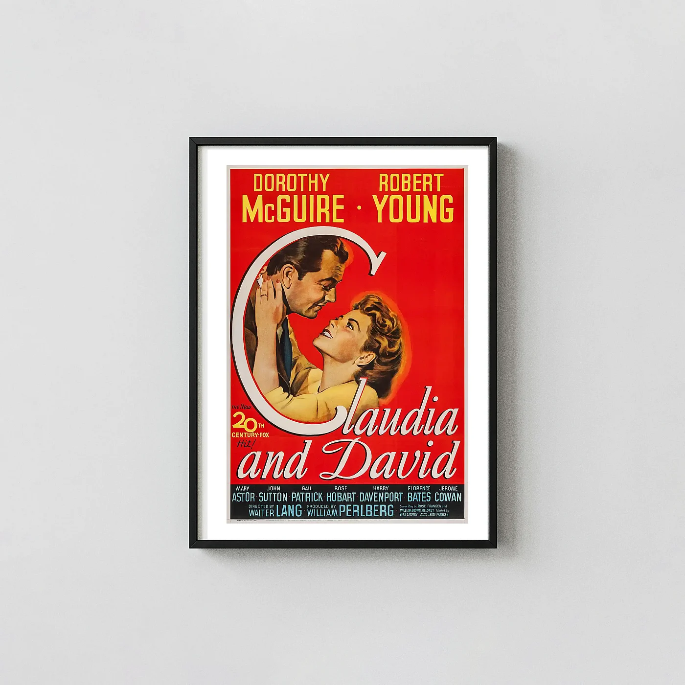 Claudia and David | Vintage Movie Poster | 1946 Romantic Drama Movie Posters xe2x80x93 Portrait Frame Wall Art Mockup | MerchFuse