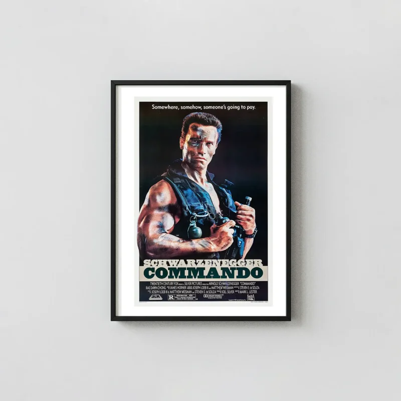 Commando (1985) | Movie Poster | Arnold Schwarzenegger Action Art Print