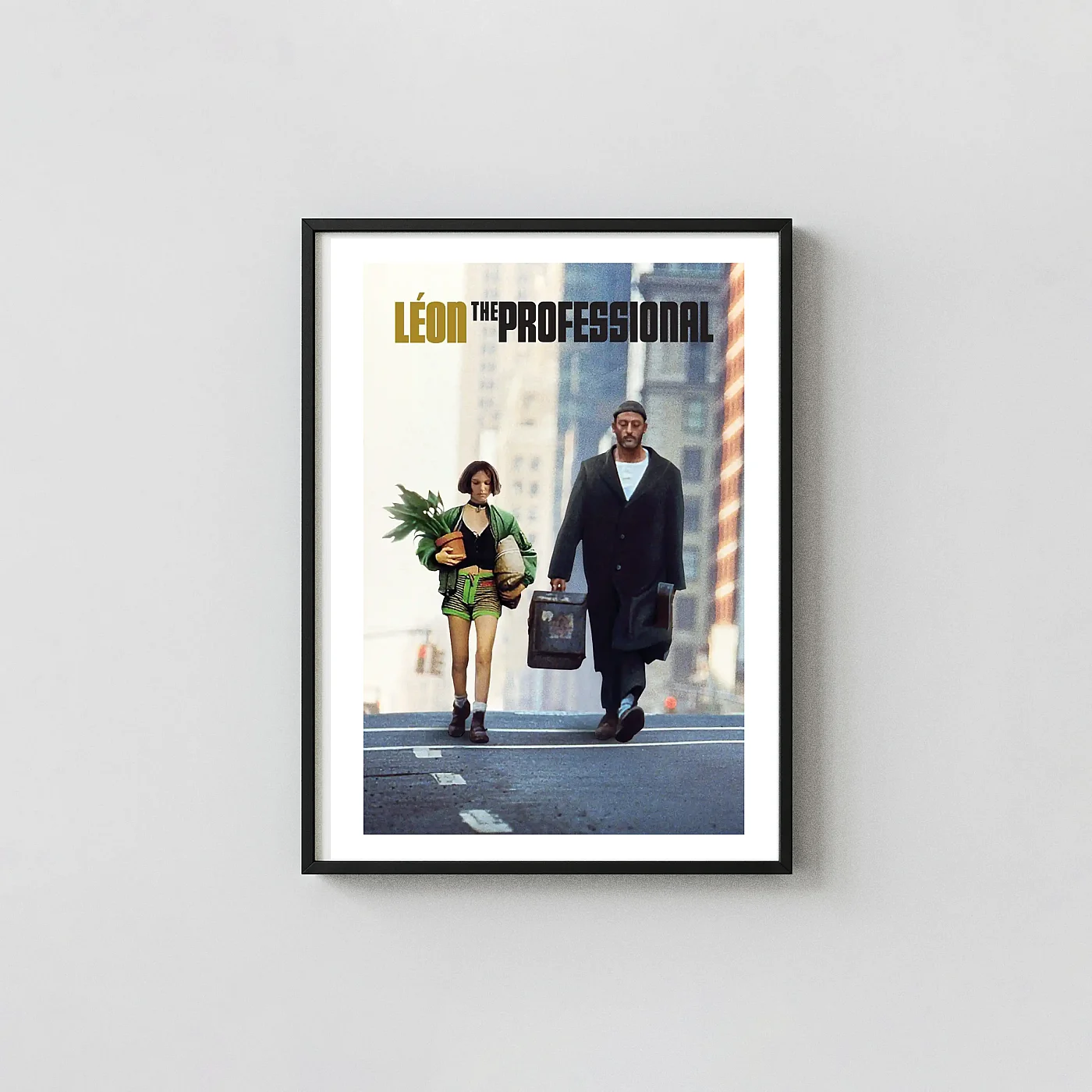 Léon: The Professional | Movie Poster | Iconic Léon & Mathilda Movie Posters xe2x80x93 Portrait Frame Wall Art Mockup | MerchFuse