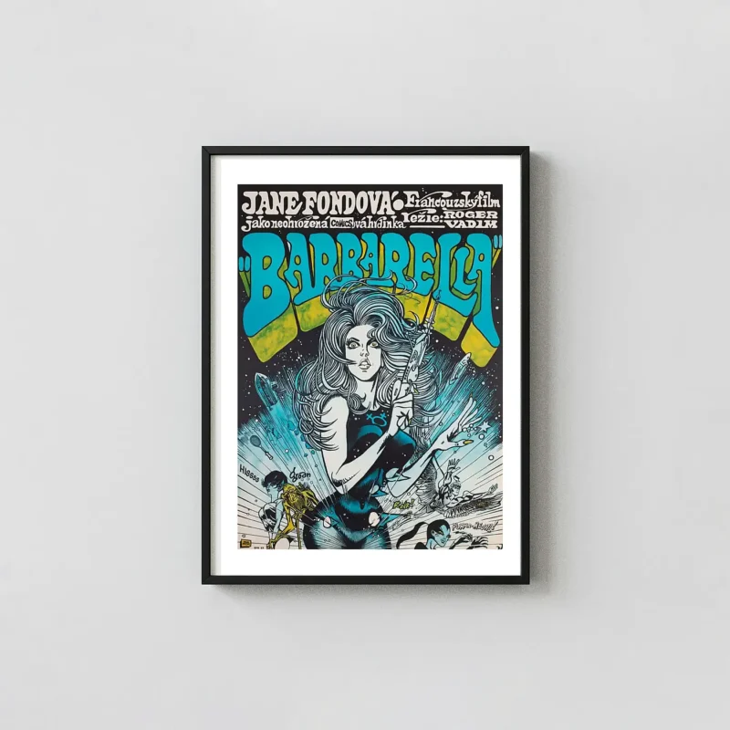 Barbarella | Movie Poster | Rare Czech Sci-Fi Vintage Art Print