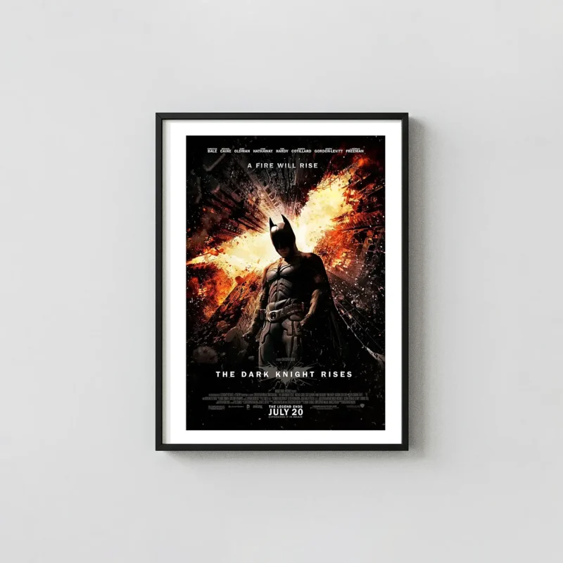 The Dark Knight Rises | Movie Poster | Batman Amidst Fiery Gotham