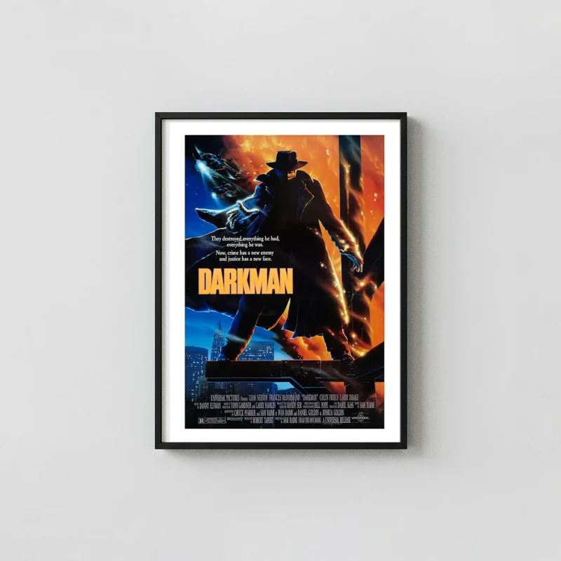 Darkman | Classic 90s Movie Poster | Sam Raimi Trench Coat Art Print