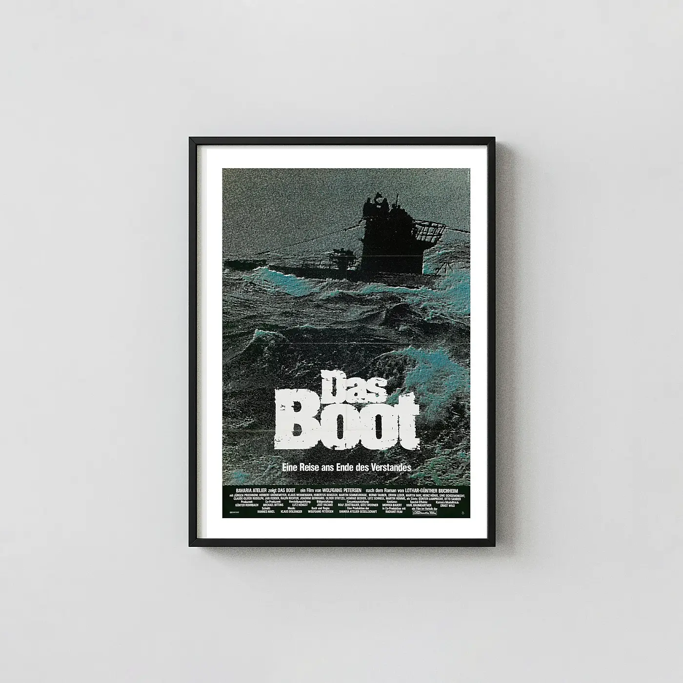 Das Boot | Movie Poster | Vintage U-Boat Sea Art Print Das Boot | Movie Poster | Vintage U-Boat Sea Das Boot Movie Posters Xe2X80X93 Portrait Frame Wall Art Mockup | Merchfuse