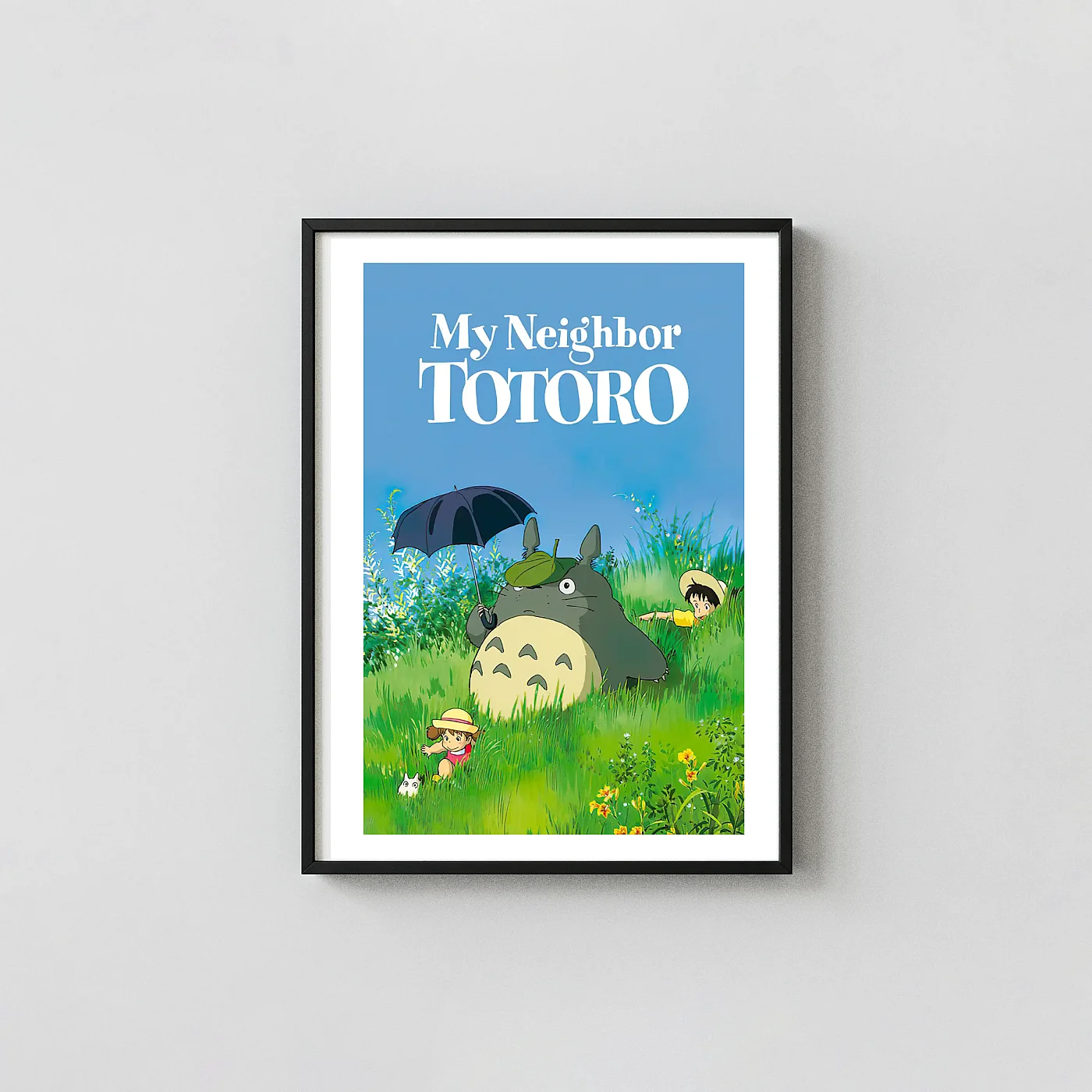 My Neighbor Totoro | Movie Poster | Iconic Grass Scene Wall Art Print My Neighbor Totoro | Movie Poster | Iconic Grass Scene Wall Animation And Anime Posters Xe2X80X93 Portrait Frame Wall Art Mockup | Merchfuse