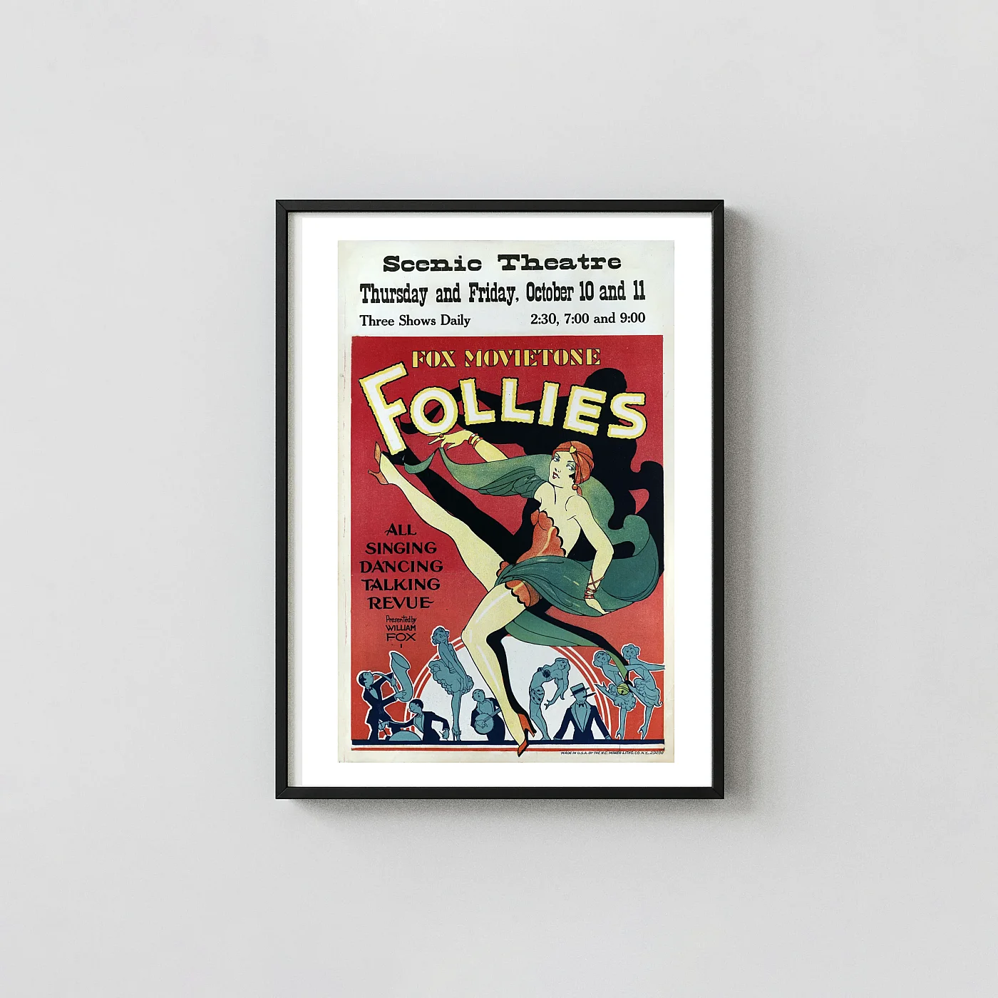 Fox Movietone Follies Vintage Movie Poster 1929 Art Deco - movie poster wall art print