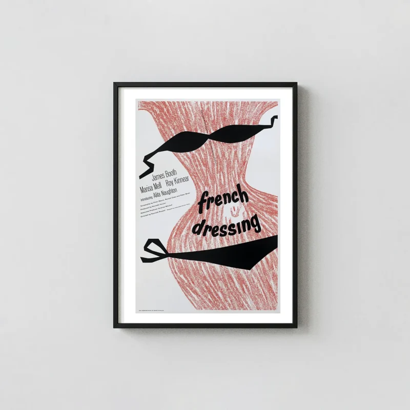 French Dressing | Movie Poster | Vintage Minimalist 1964 Swimsuit Art