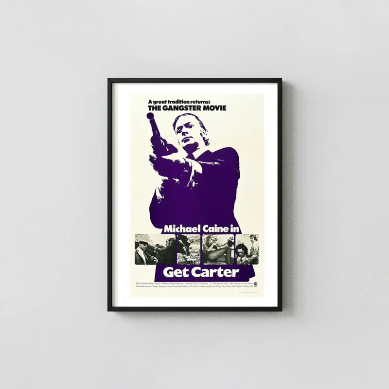 Get Carter | Movie Poster | Michael Caine Retro Purple Art Print