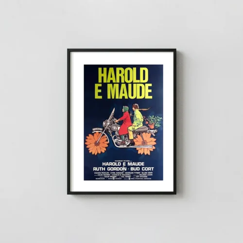Harold and Maude | Classic Movie Poster | Italian Vintage Motorcycle Art