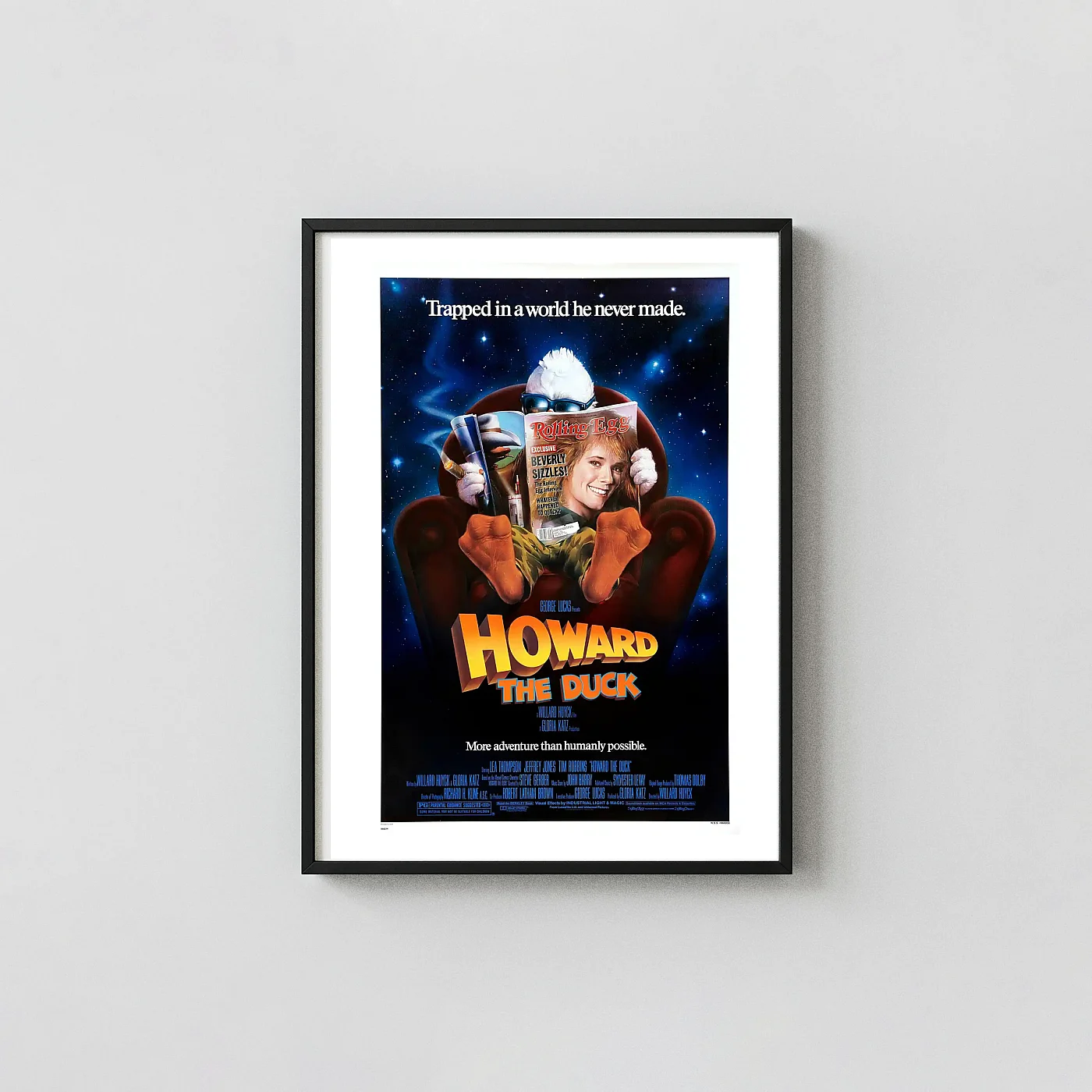 Howard the Duck Movie Poster 1986 Vintage Sci-Fi - movie poster wall art print