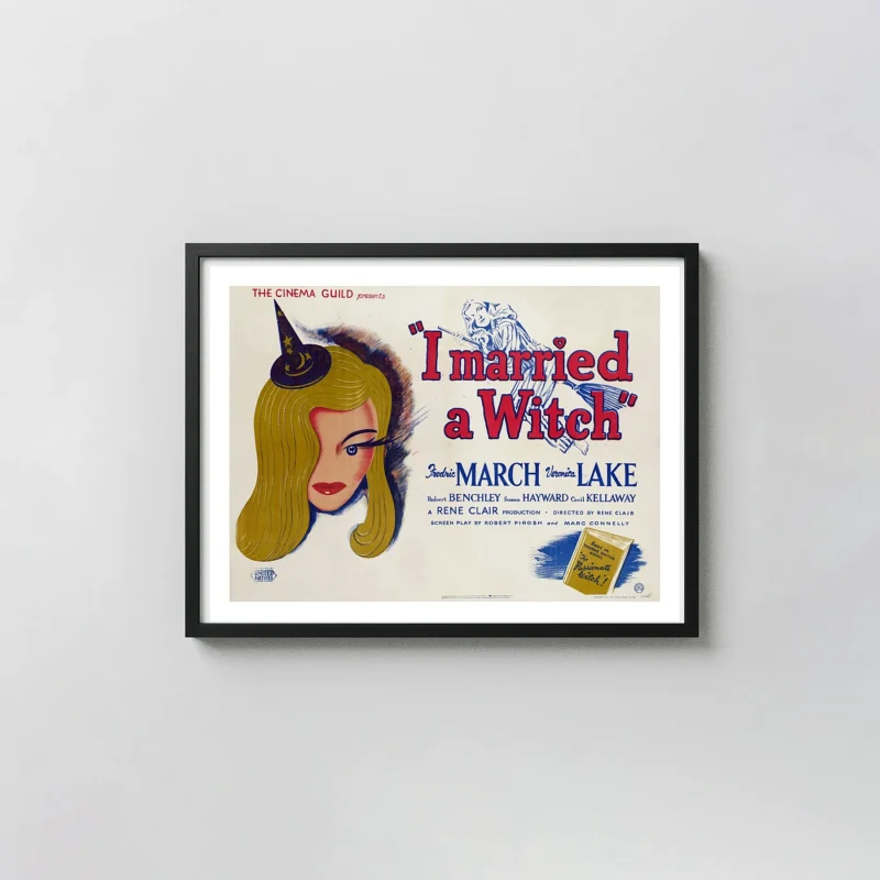 I Married a Witch | Movie Poster | 1942 Vintage Veronica Lake Art Print