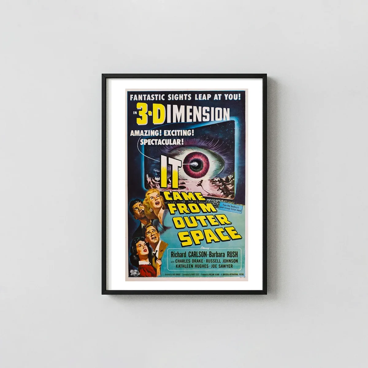 It Came From Outer Space | Movie Poster | 1953 Vintage Sci-Fi Eye Art Movie Posters xe2x80x93 Portrait Frame Wall Art Mockup | MerchFuse