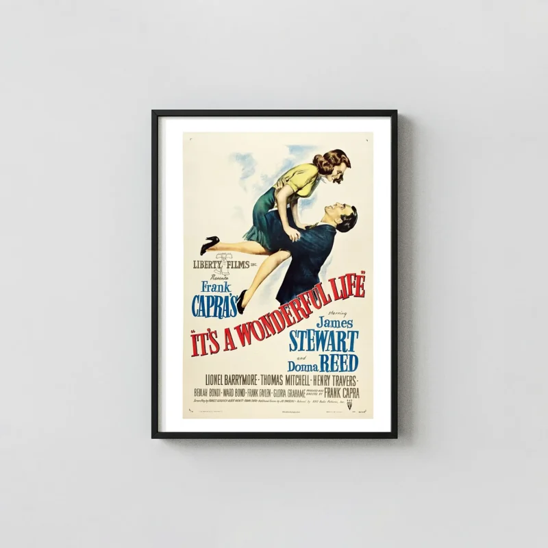 It's a Wonderful Life | Movie Poster | Vintage Classic Romance Wall Art
