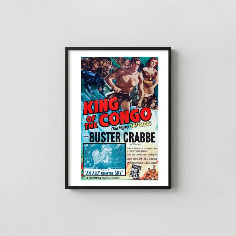 King of the Congo | Movie Poster | Vintage Jungle Adventure Art