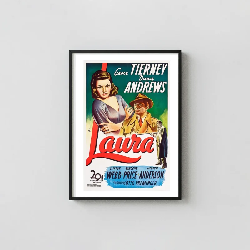 Laura (1944) | Movie Poster | Classic Film Noir Wall Art Print