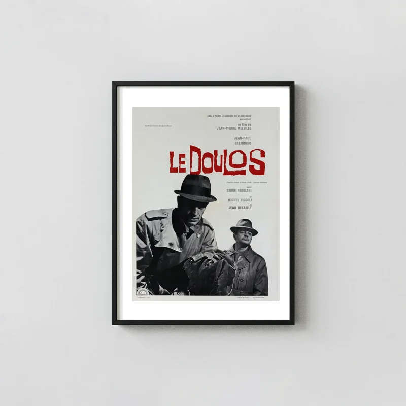 Le Doulos | French Noir Movie Poster | Vintage Gangster Wall Art Print
